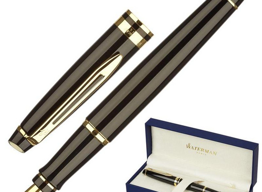 Ручка перьевая Waterman Expert S0951640 цвет чернил синий цвет корпуса черный с позолотой (артикул производителя S0951640)